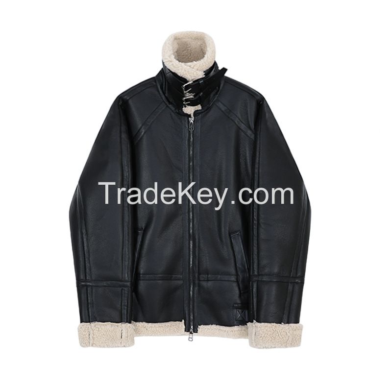 High quality leather jacket military fly logo desig with  style various colors available leather jackets