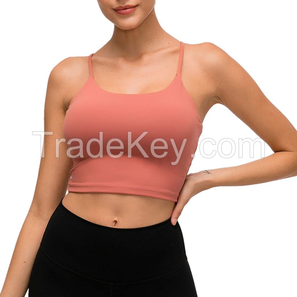 Digital Printing Logo Fitness vest popular womens sports bra yoga vest holes high neck sports Bra