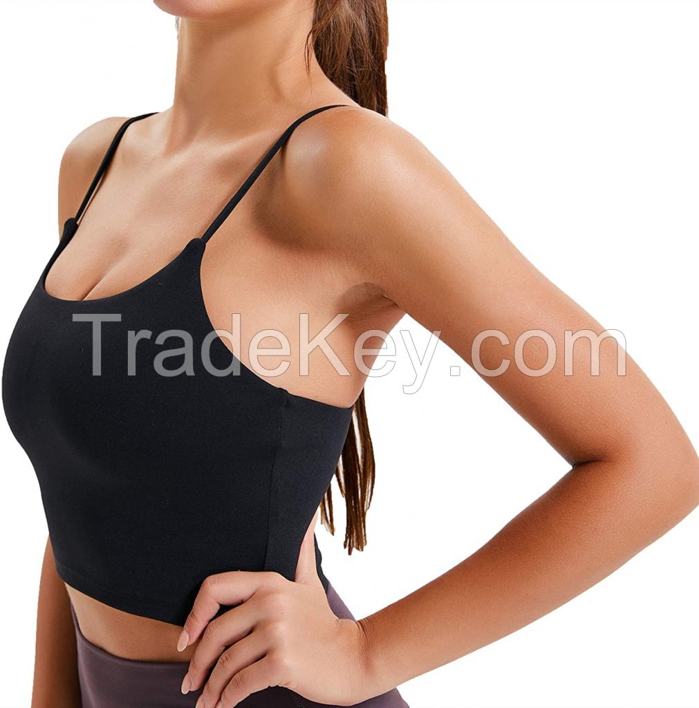 High Quality New Custom Design Eco-friendly Fabric Recycle Wireless Padded Push Up Sport Vest Yoga Gym Workout Bra