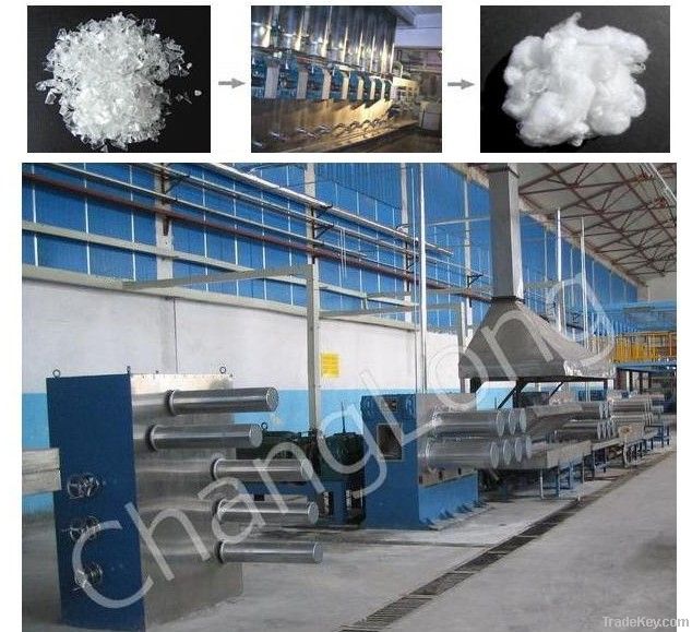 Polyester staple fiber production line