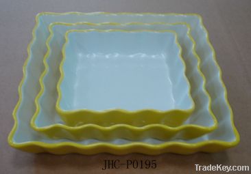 square baking tray yellow color