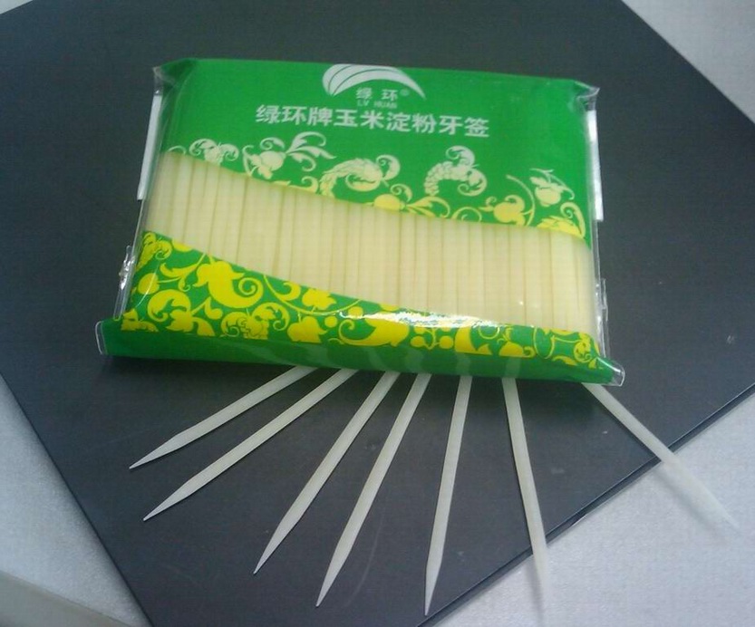 Corn starch toothpick - environment friendly - healthy -plastic bag