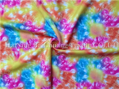polyester spandex printed fabric
