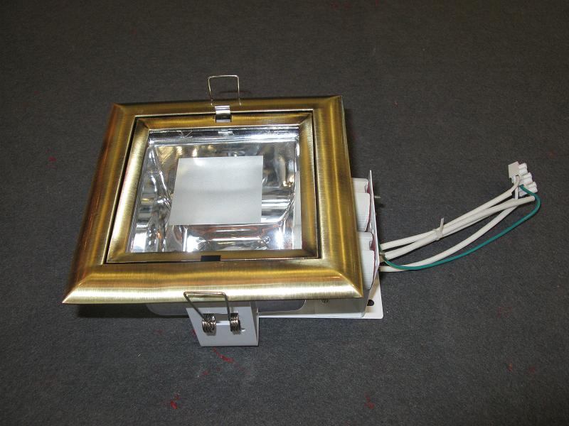 Square recessed down light with embedded glass (CE, ROHS approved)