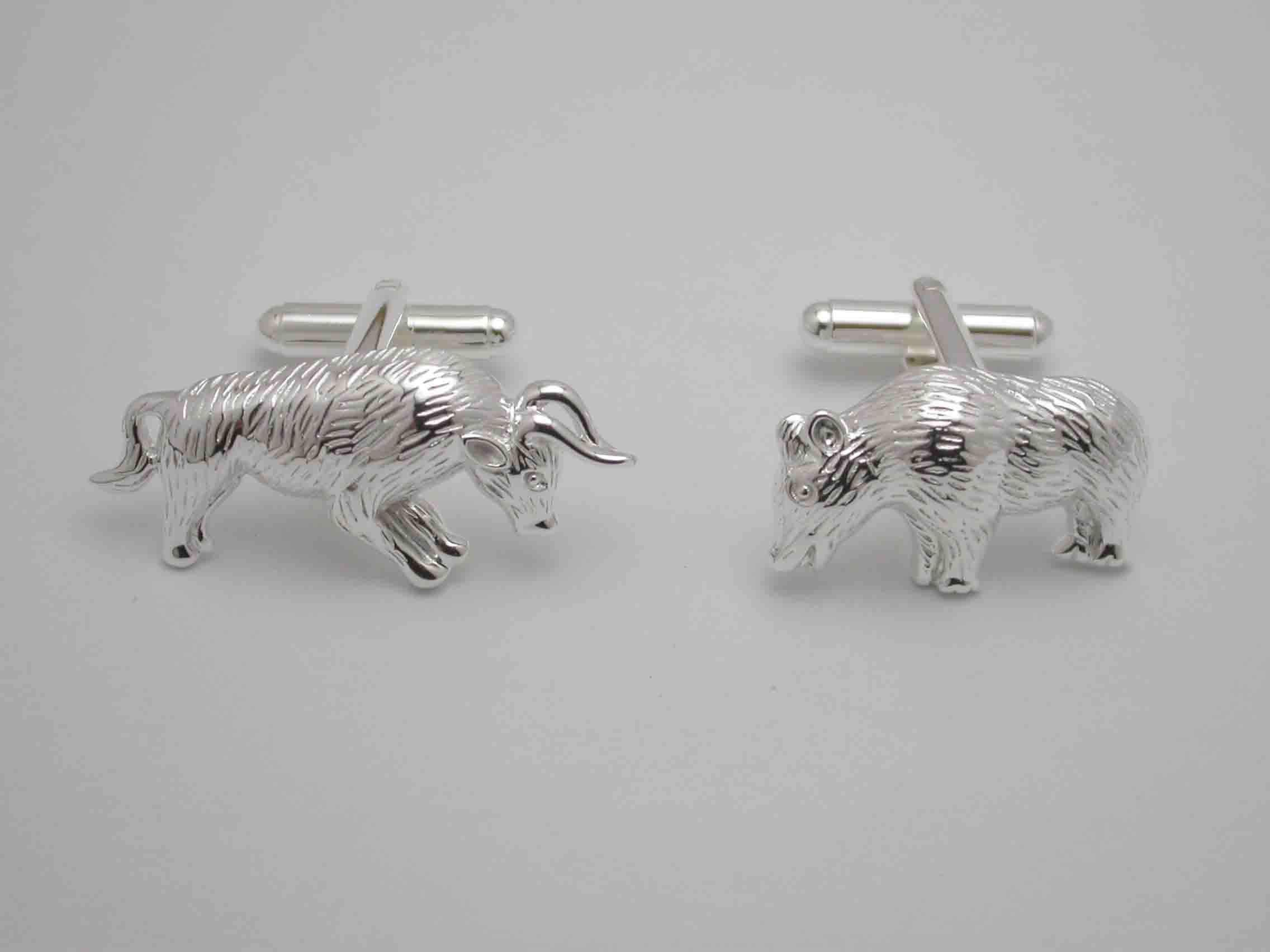 silver cuff link