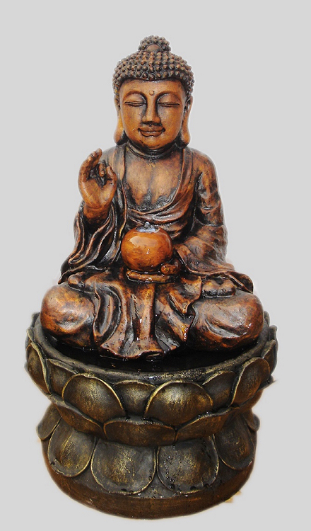 polyresin buddha fountain