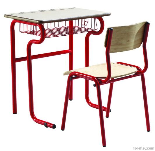 School desk and chair