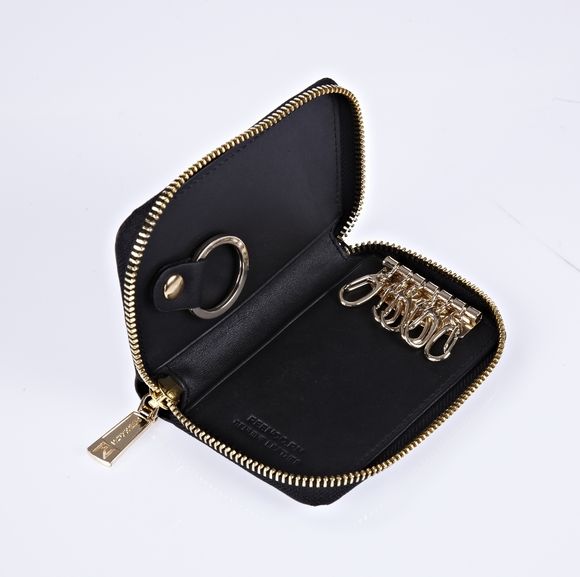 Leather key bag purse