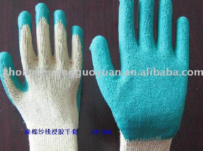 Latex Coated Glove--Crinkle Surface