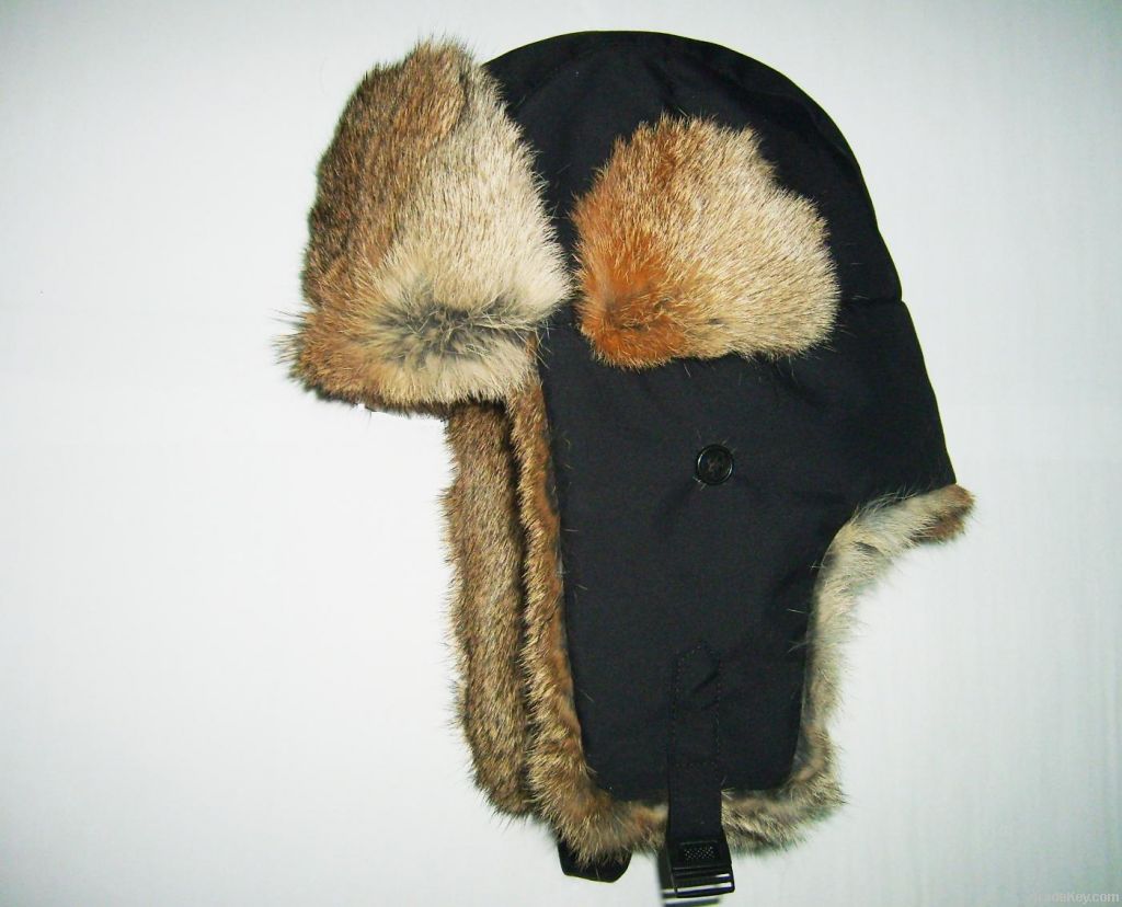 rabbit fur hat