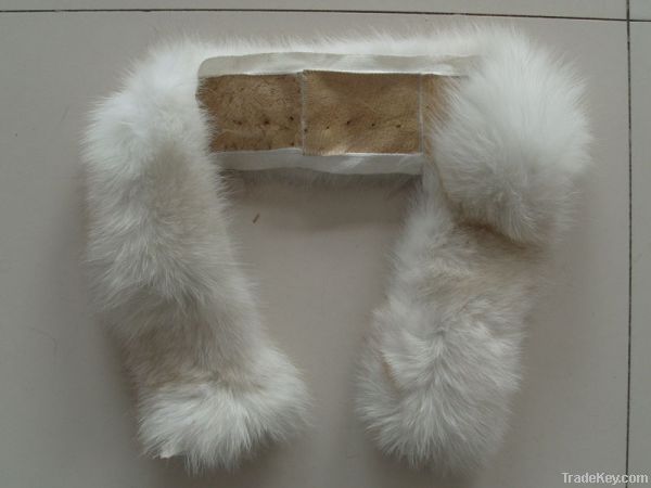 fox fur collar and fox fur trimming