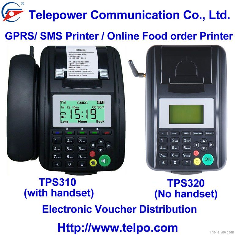 TPS320 SMS Printer, GPRS Printer, PIN POS Device By Telepower Communication CO.,