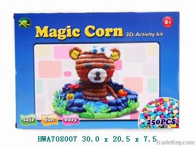 2012 novelty hot sale kids 250pcs magic corn DIY educational toy