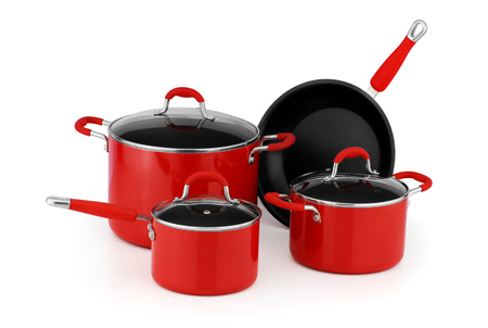 7 pcs aluminum non-stick cookware set