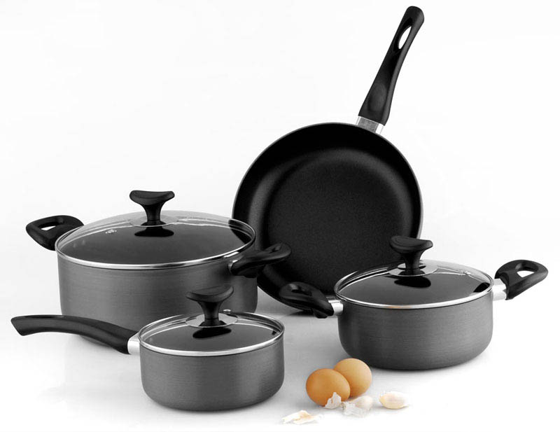 7 pcs hard anodized cookware set