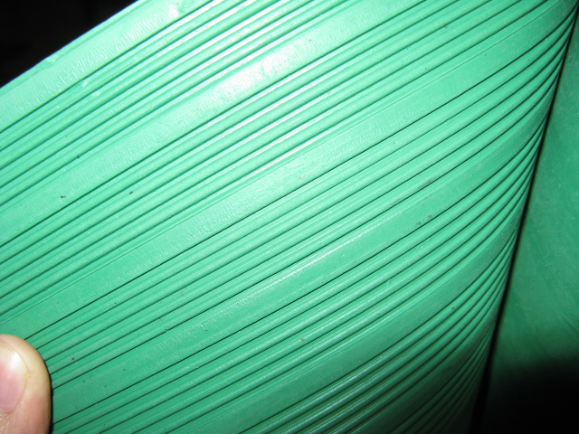 green corrugated rubber sheet