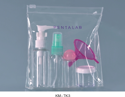 plastic bottle travel kit