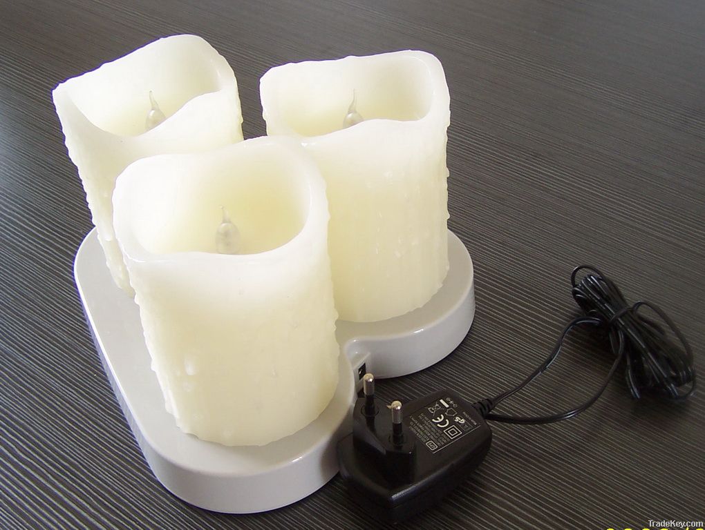 rechargeable wax candle light