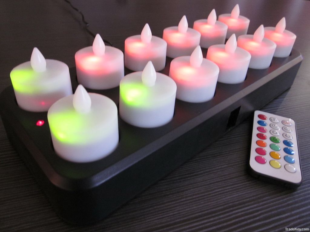 rechargeable remote control LED candle