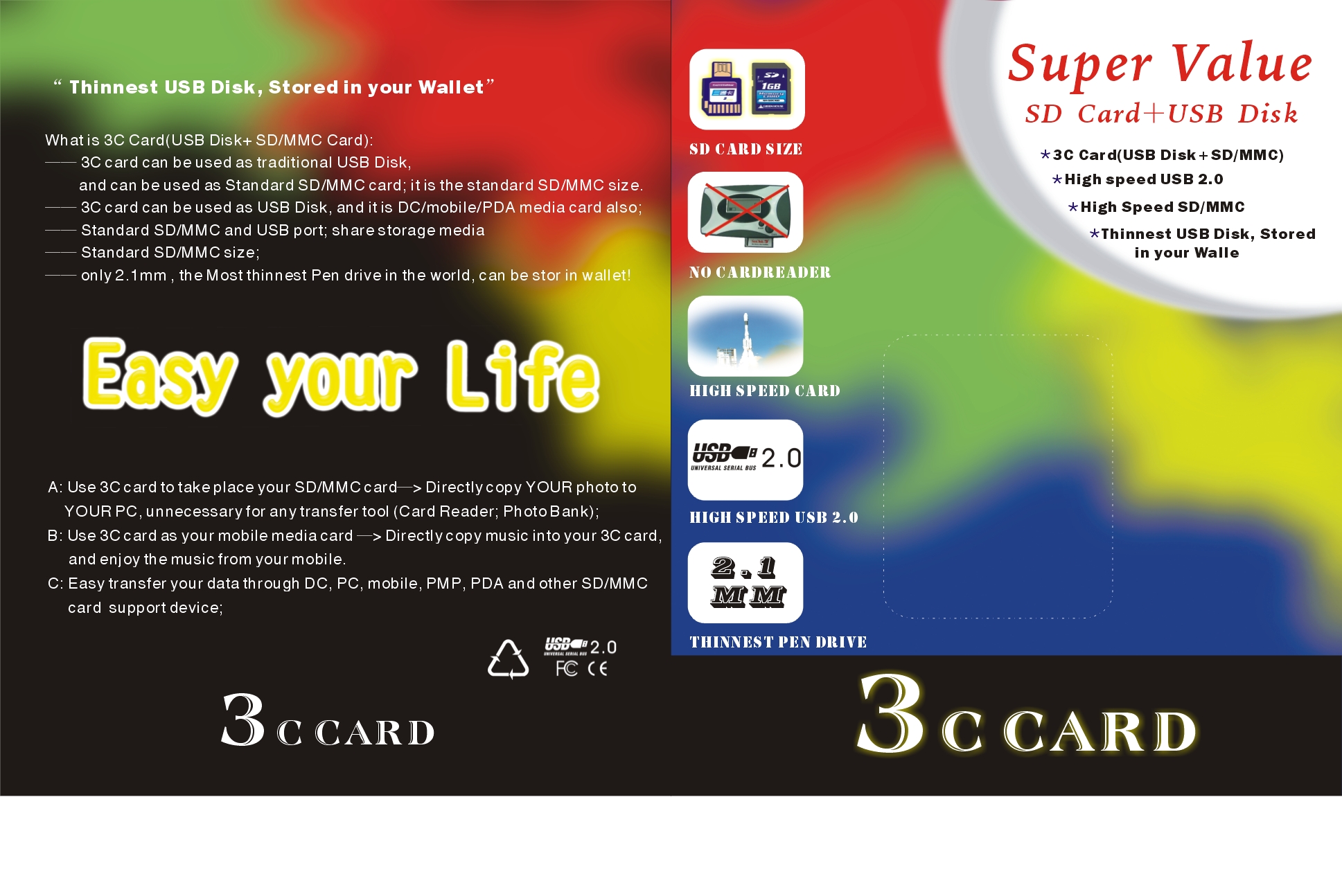 3c cards SD/MMC  inkjet cartridge