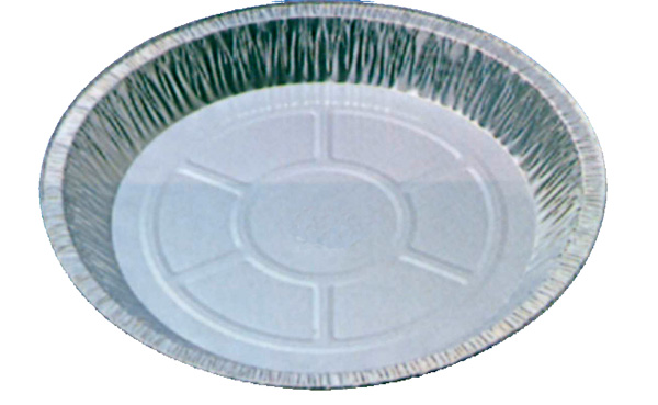 Round aluminium foil container