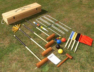 Croquet , wooden game set ,