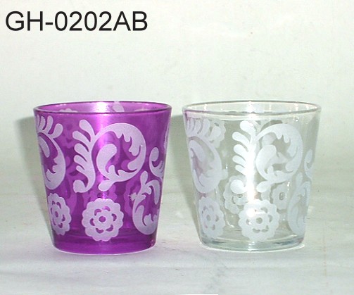 HAND PAINTED-GLASSWARE