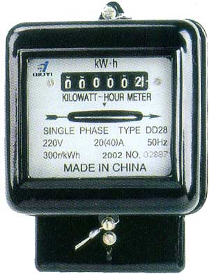 kilo watt-hour meter