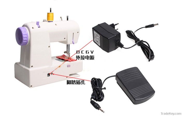 Mini multi-function hand-held electric sewing machine