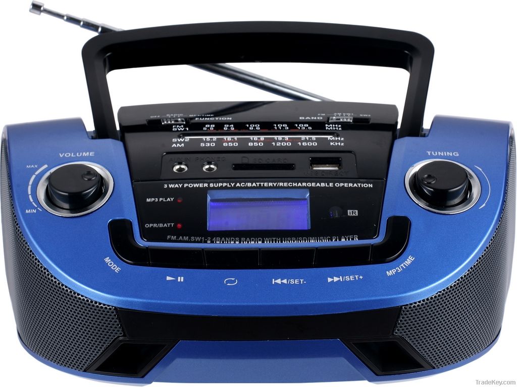 rechargeable radio with usb/sd