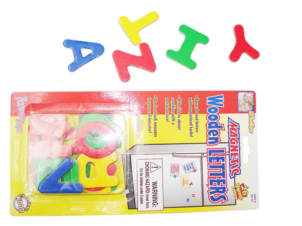 wooden magnetic letters