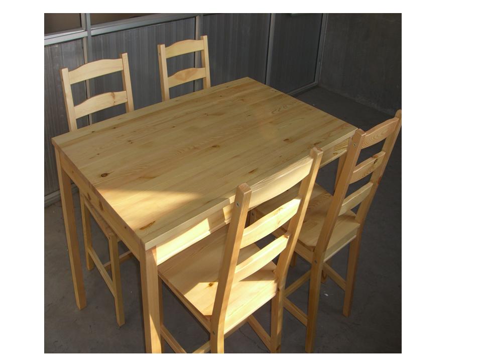 pine table and chairs