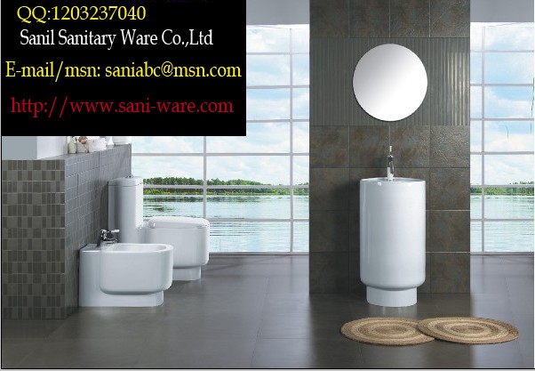 sanitary ware: toilet, basin, bidet, ceramic