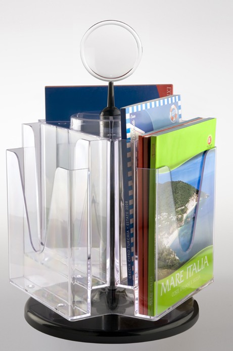 Revolving brochure holder