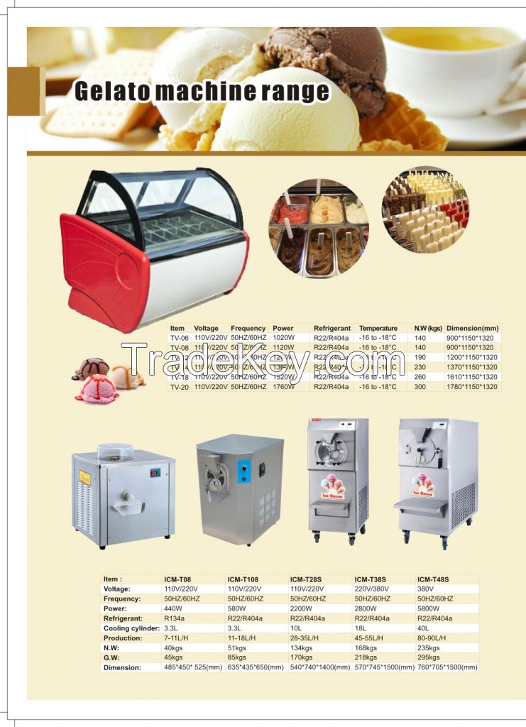 hot sale commercial ice cream display freezer