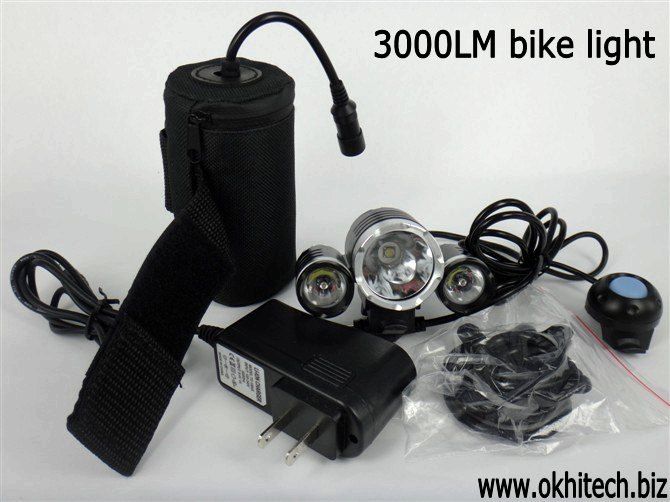 led bike front light CREE 3000lumens