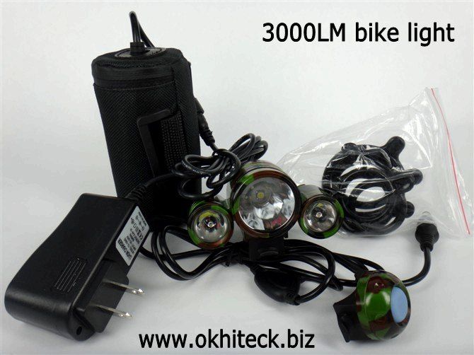 led bicycle front light CREE 3000lumens