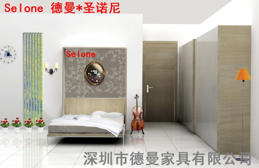 90 new style look through wall bed