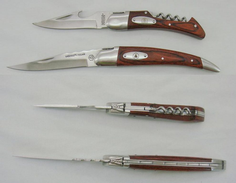 Laguiole folding knife with corkscrew