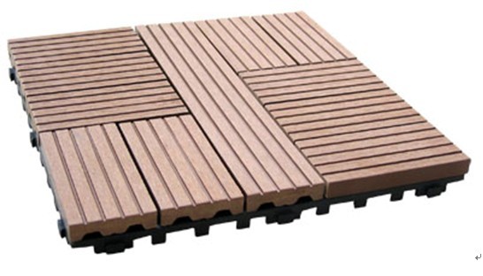 wood plastic decking tile/wpc decking tile