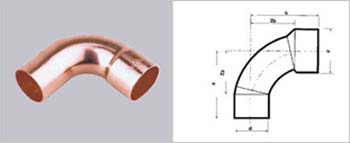 air conditioner fittings-elbow 90 copper