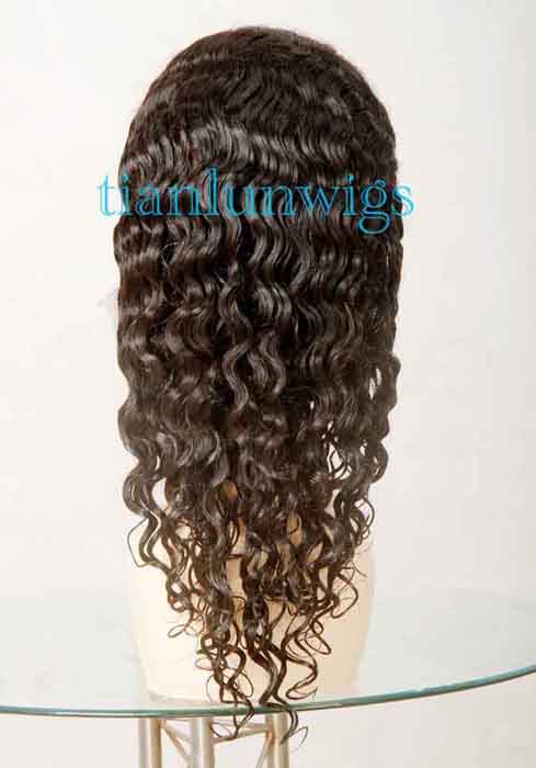100% Indian Remy Hair Full Lace Wig 16" BW #1B
