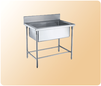 Stainless Steel Single Basin Rinsing Table
