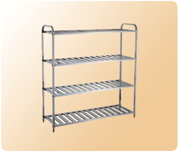 Stainless Steel Laddered Four Layer Store Rack