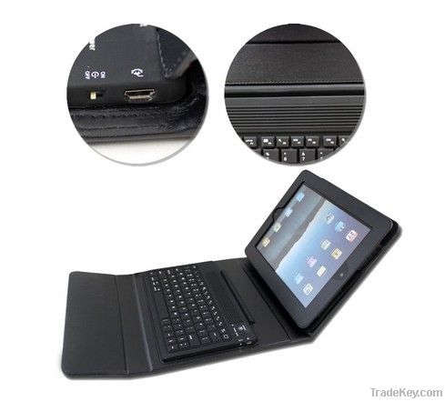 Ipad2 Smart Cover With Bluetooth Keyboard - Polyurethane - Black