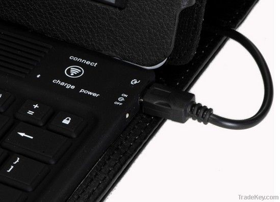 Ipad2 Smart Cover With Bluetooth Keyboard - Polyurethane - Black