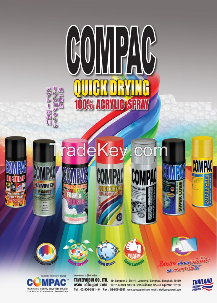 COMPAC  ACRYLIC SPRAY PAINT by Compac paints