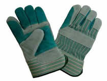 leather double palm work glove