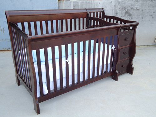 Fashion design wooden baby cribs varios color OEM 