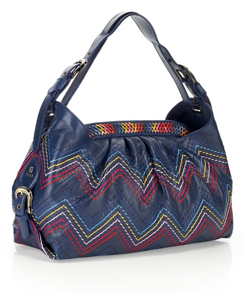 A1440 Blue embroider totes bag